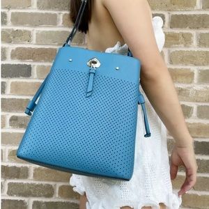 Kate Spade Marti Large Bucket Bag Perforated Leather